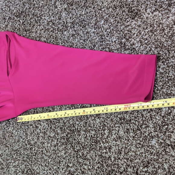 Sympli Dress Asymmetrical Hem Shoulder Cut Out Pink Size 6 - Picture 7 of 9